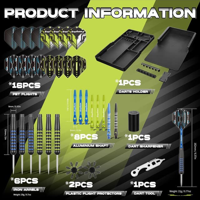 Detalle de MageRabbit fléchettes 22 g, lot de 6