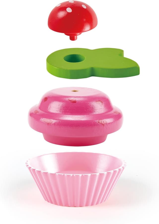 Detalle de Hape Cupcake: set creativo con topper colorati per creare dolcetti di fantasia
