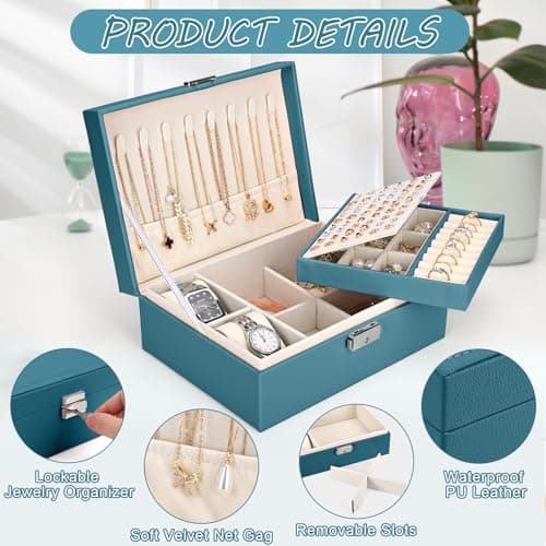 Detalle 2 de Sofore Joyero Mujer 2 Capas Verde