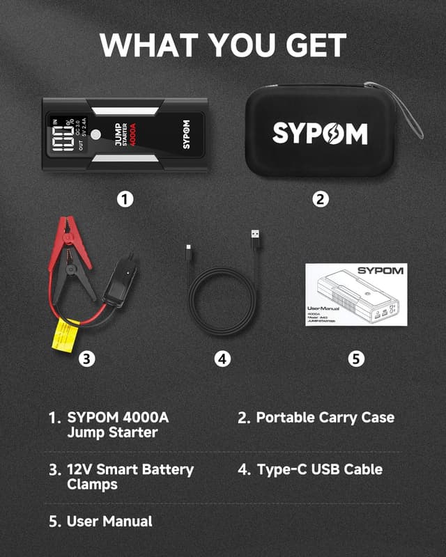 Thumbnail 5 de SYPOM Jump Starter 4000A Peak