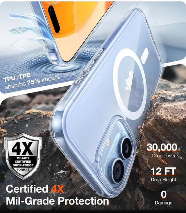 Thumbnail 4 de TORRAS Magnetic Shockproof iPhone 17 Case 12FT