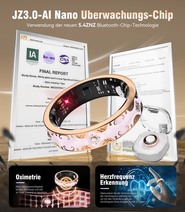 Thumbnail 1 de 10 Gen Diamond Smart Ring 2025 — SpO2 tracker 💍