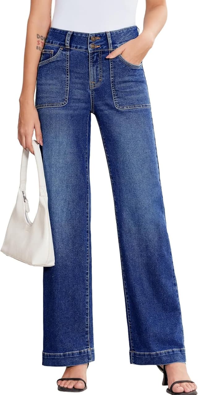 Detalle de Sidefeel Wide Leg High Waisted Jeans