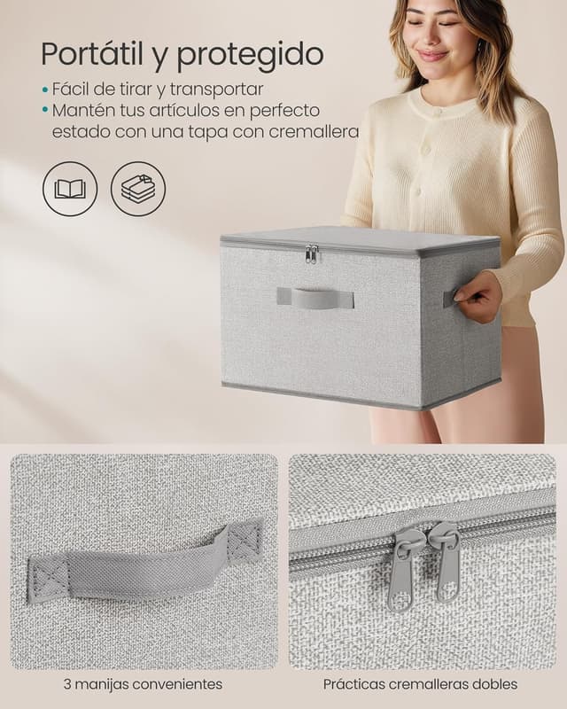 Thumbnail 2 de SONGMICS Cajas de Almacenamiento Plegables RZB003W02