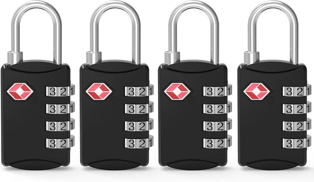 Detalle de Diyife TSA luggage locks, 4 pack 4-digit