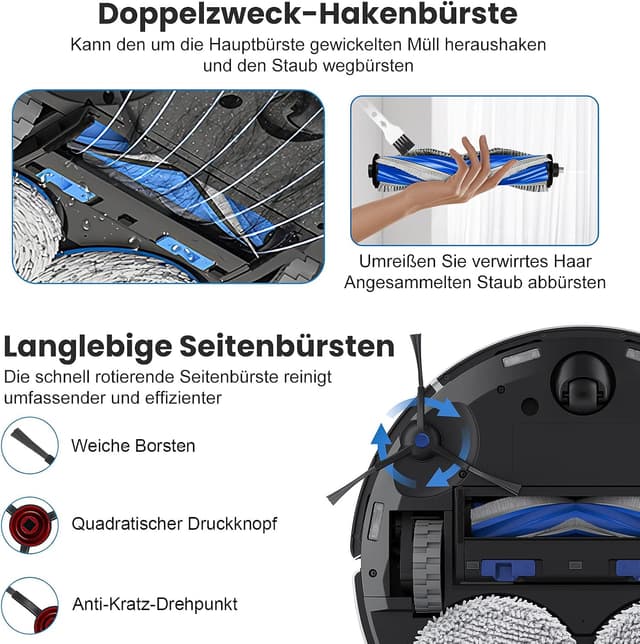 Detalle de Pure Realm 20-teiliges Zubehörset für Ecovacs Deebot T30 Omni / T30 Pro Omni