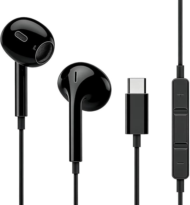 Detalle de USB-C In-Ear Kopfhörer mit Mikrofon und Kabel – passend für iPhone (USB‑C) & Android (Samsung/Google Pixel)