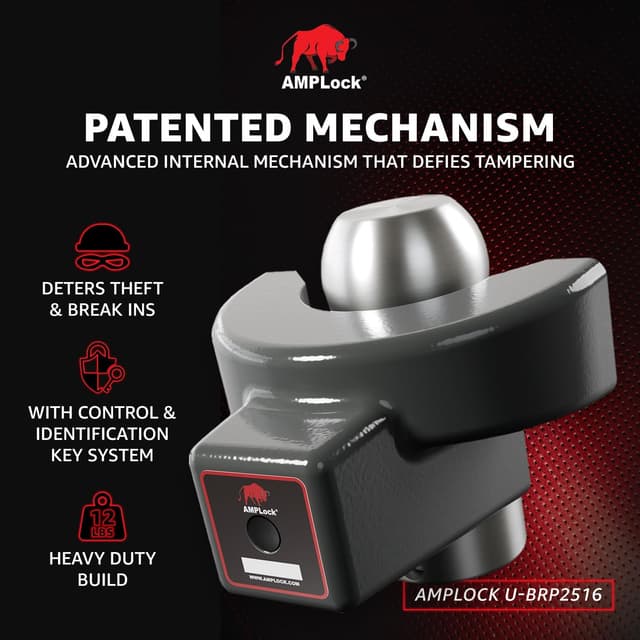 Thumbnail 1 de AMPLOCK U-BRP2516 Trailer Coupler Lock 2-5/16" 🔒