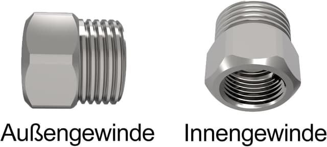 Detalle 2 de Edelstahl-Reduzieradapter Set 1/2 auf 3/8