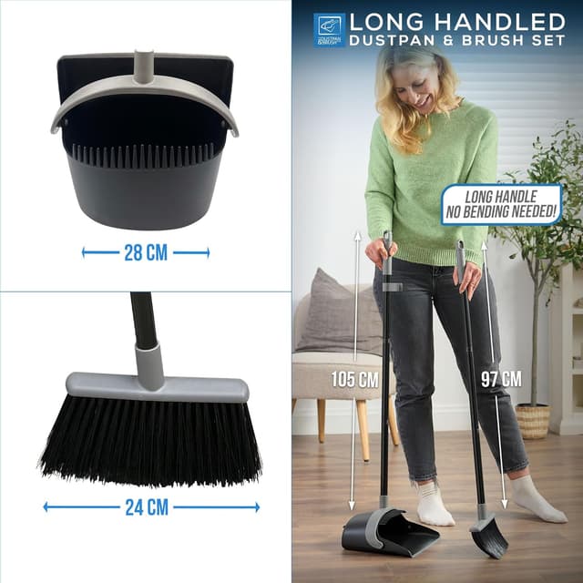 Thumbnail 6 de Long Handled Dustpan and Brush Set — Tall 1.0m 🧹