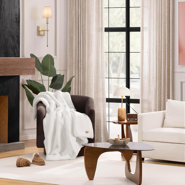 Detalle 2 de UGG Euphoria Plush Faux Fur Throw 50×70 🛋