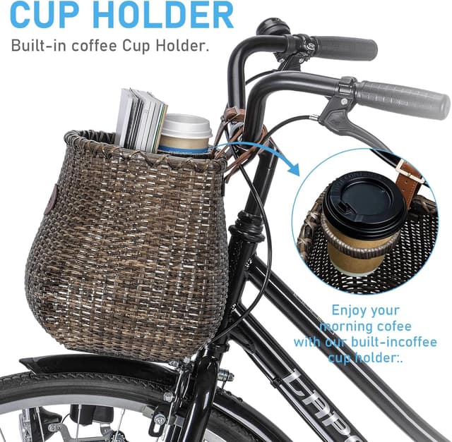 Detalle de CXWXC cestino bici in rattan 12,6