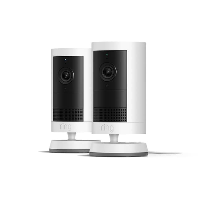 Detalle de Ring Outdoor Camera Plus (alimentatore plug-in) Retinal 2K grandangolare, 2 telecamere per videosorveglianza fai-da-te