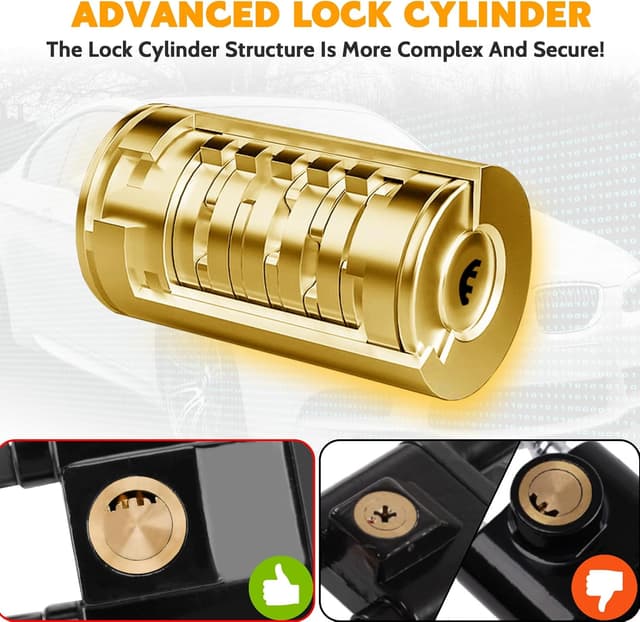 Thumbnail 2 de Tevlaphee Steering Wheel Lock 3 keys 🔒