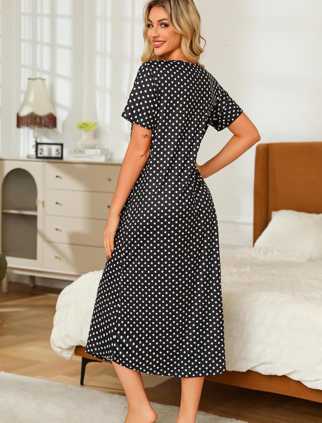 Detalle 1 de ENJOYNIGHT Nachthemd V-Ausschnitt für Damen