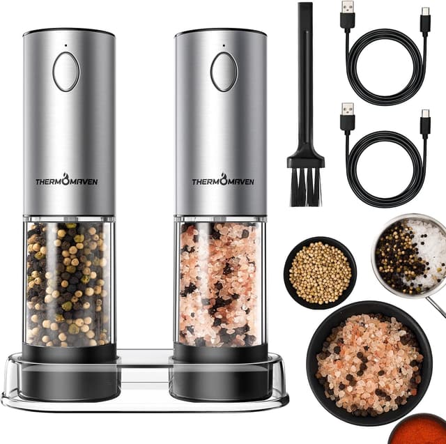 Detalle de ThermoMaven Electric Salt Grinder Set 110ml
