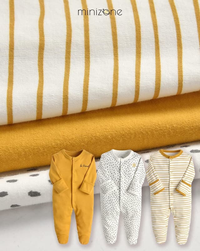 Detalle de Minizone Baby Romper Set 3pcs, 6-9 Months