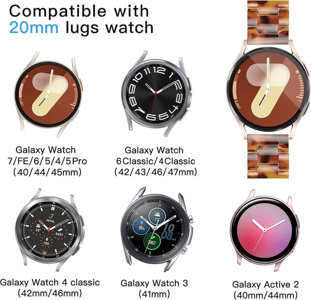 Detalle de Vamyzji Resin Strap for Samsung Galaxy Watch 40mm