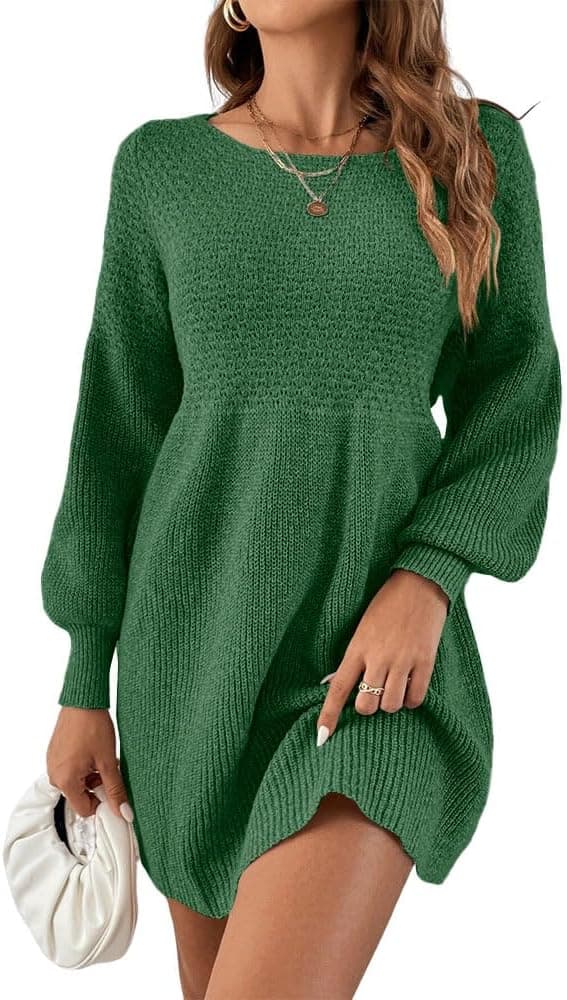 Thumbnail 5 de Saodimallsu Sweater Dress Lantern Sleeve 👗