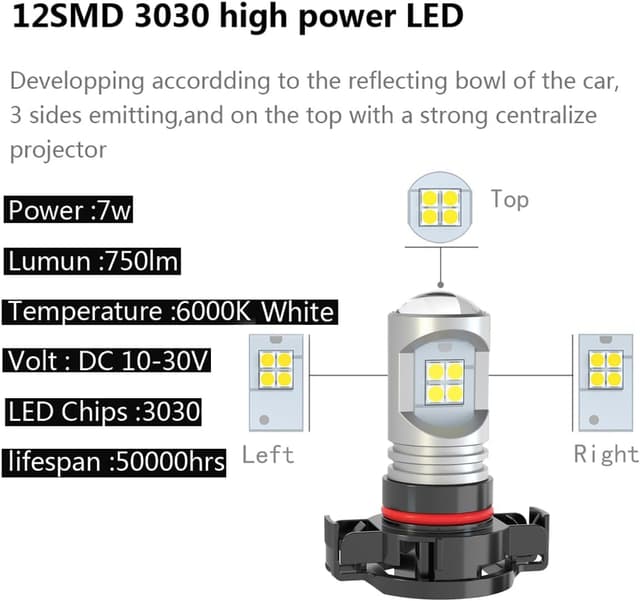 Thumbnail 3 de SageSunny 5202 LED Fog Light Bulb 6000K