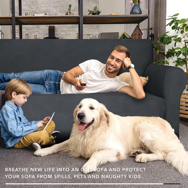 Thumbnail 2 de Ystyle Copridivano 3 Posti Grigio Scuro Elastico