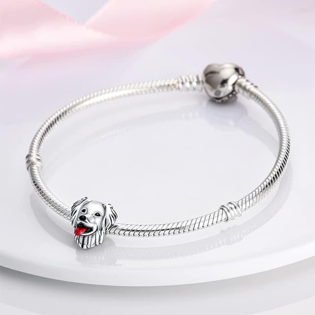 Detalle 2 de FLUFLO Charm Anhänger aus 925er Sterling Silber für Armband & Halskette (C01)
