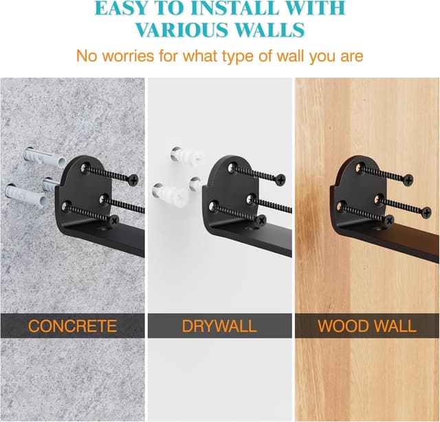 Detalle 2 de 4 Pack 10cm Heavy Duty Metal L Shelf Brackets (70kg rated) in Black