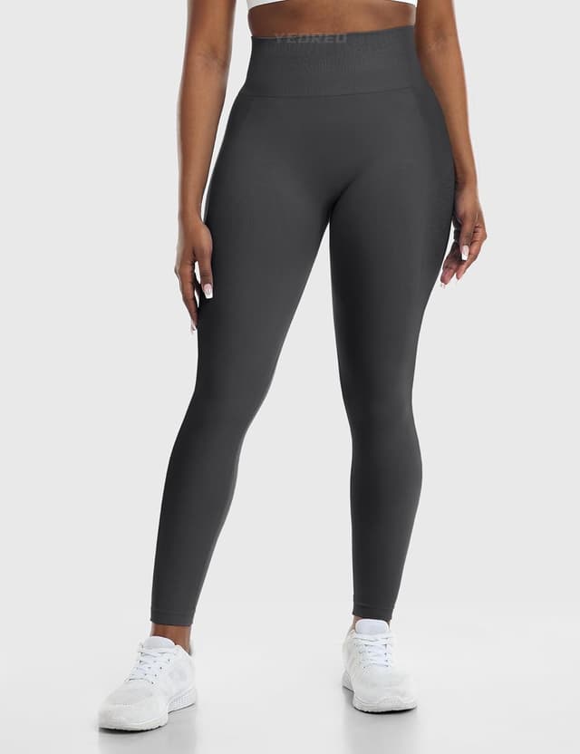 Detalle 2 de YEOREO Amplify Seamless Scrunch Leggings for Women (High-Waisted Butt-Lifting Gym Tights)