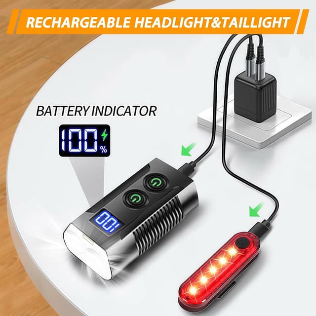 Thumbnail 4 de REHKITTZ Bike Lights Set 3300 Lumen Front and Rear