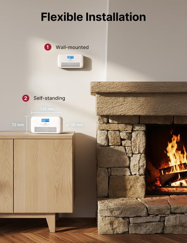 Detalle de X-Sense CO alarm with Wi-Fi and app