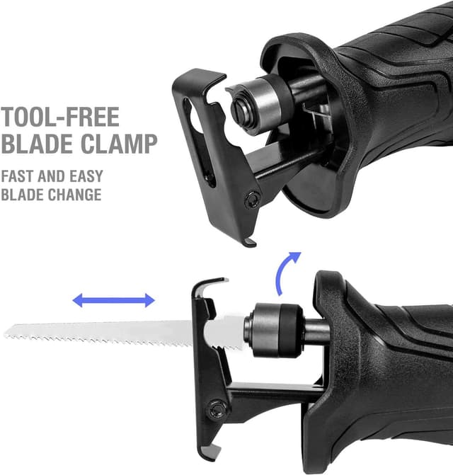 Detalle 2 de WORKPRO 710W Reciprocating Saw with Variable Speed, Tool-Free Blade Change (4 Blades, 20 mm Stroke)