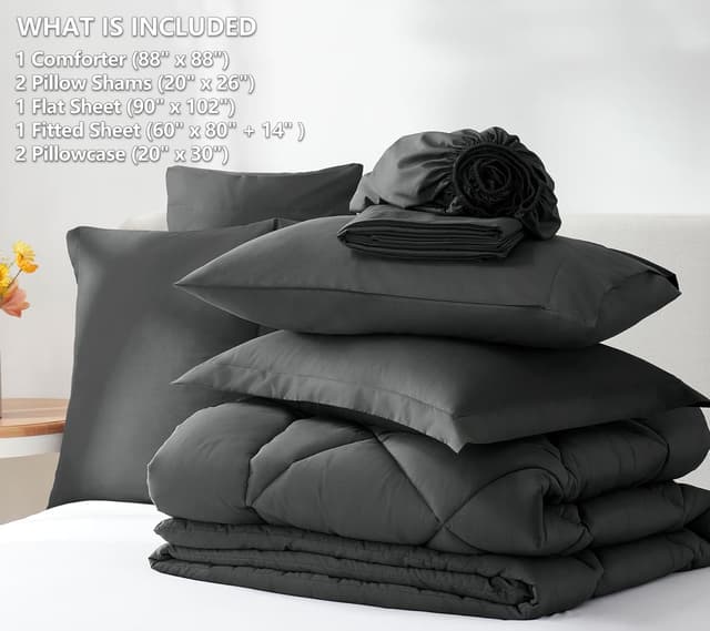 Thumbnail 5 de CozyLux Queen 7-piece Comforter Set