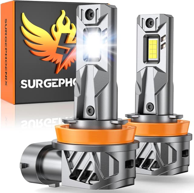 Detalle de Surgephoenix H11/H9/H8 LED Light Bulb (1:1 Mini Size) Cool White 6500K, Fog/Off-Road Pair