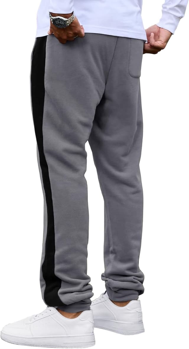 Detalle de HMIYA Jogginghose Herren aus Baumwolle mit Taschen und Seitenstreifen