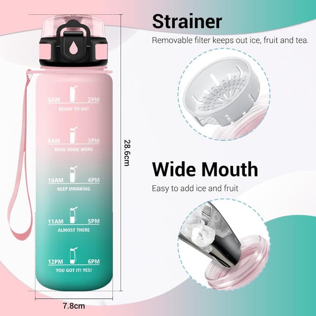 Thumbnail 4 de Gourde sport 1L avec filtre sans BPA