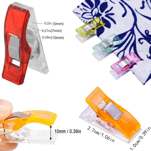 Detalle de OONOYWOO 100pcs Sewing Clips (Wonder Clips) for Quilting & Fabric Craft