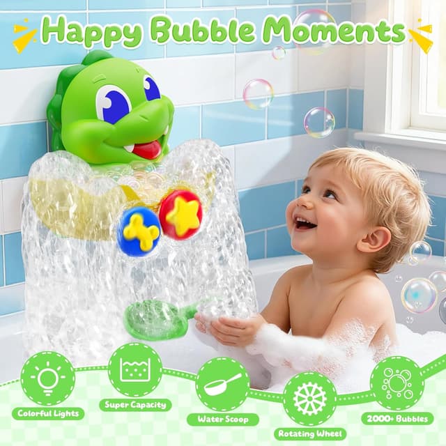 Thumbnail 3 de Cute Dinosaur Bubble Machine 1 for Baby Bath Toys