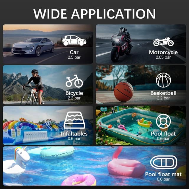 Detalle de ApexNexus Tire Inflator Air Compressor