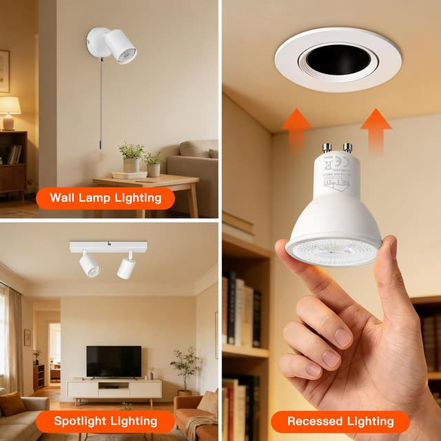 Thumbnail 6 de Ketom Lampadine LED GU10 2800K da 6W (6 pezzi) luce calda 480 lm, 120°