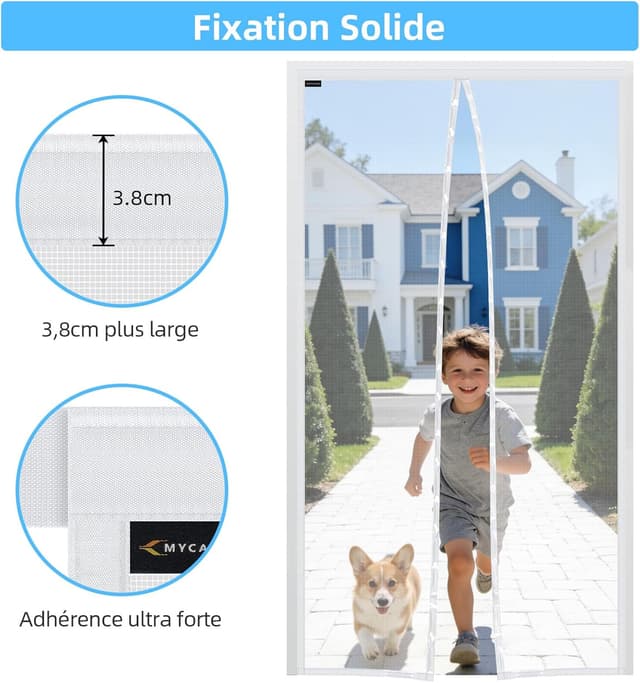 Detalle 2 de MYCARBON Rideau anti-mouches 120x220