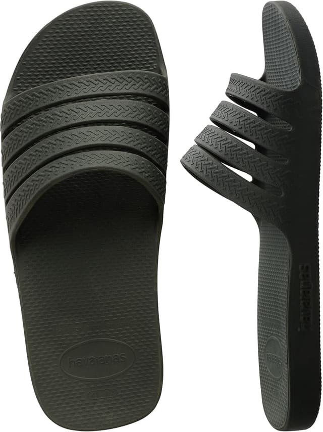 Detalle de Havaianas Slide Stradi – sandales enfant unisex en vert olive