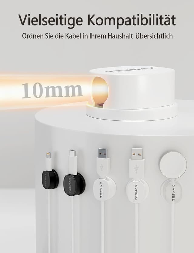 Thumbnail 4 de Tesmax Kabelhalter Selbstklebend 360°