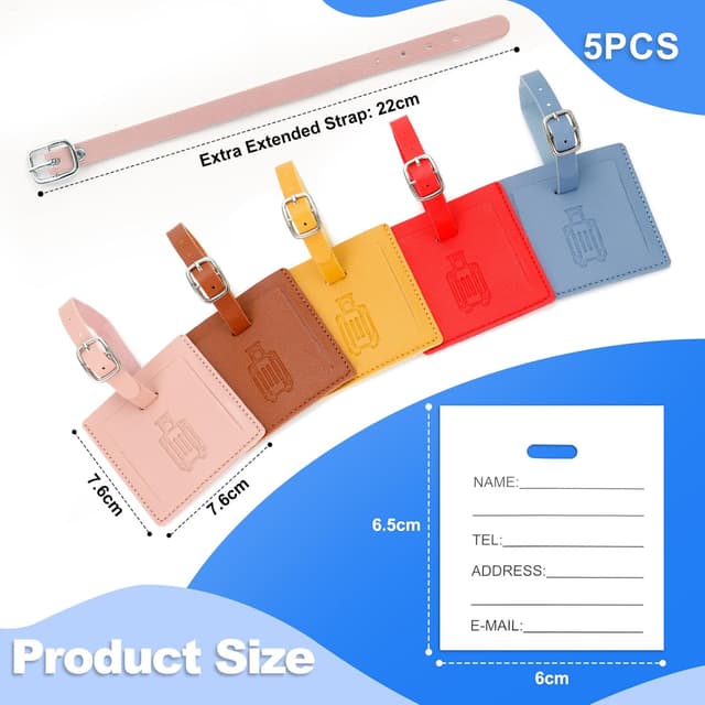 Thumbnail 3 de Cozary Etichette Valigie 5 pezzi 7,5 cm