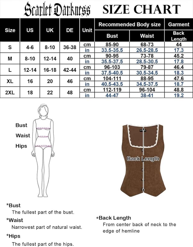 Thumbnail 4 de SCARLET DARKNESS Corset velours côtelé vintage