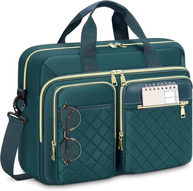 Detalle de RAINSMORE Laptoptasche 17,3 Zoll für Damen – wasserdichte Notebook-Umhängetasche mit TSA-konformem Design