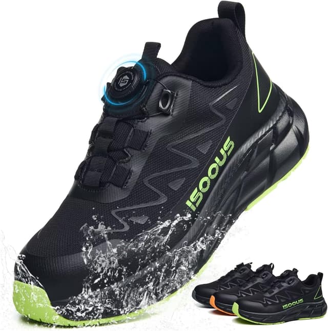 Detalle de Scarpe Antinfortunistiche S3S impermeabili con punta in acciaio, ESD e lacci rapidi per uomo e donna