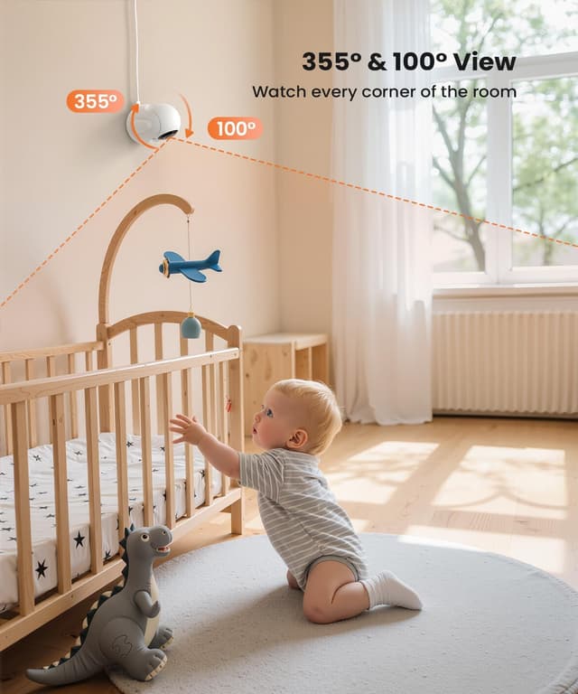 Thumbnail 5 de ieGeek 4MP WiFi Baby Monitor with 5.5" screen 👶🏻