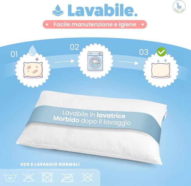 Detalle de Baby Lama Cuscino Lettino Bambino 40x60