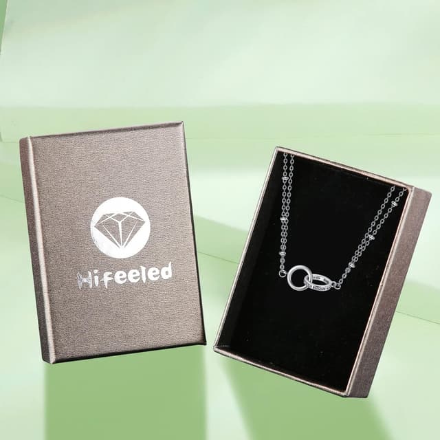 Thumbnail 6 de Hifeeled Damen-Fußkettchen aus Silber 925 mit Doppel-Kette und Zirkonia, verstellbar (22 cm + 4)