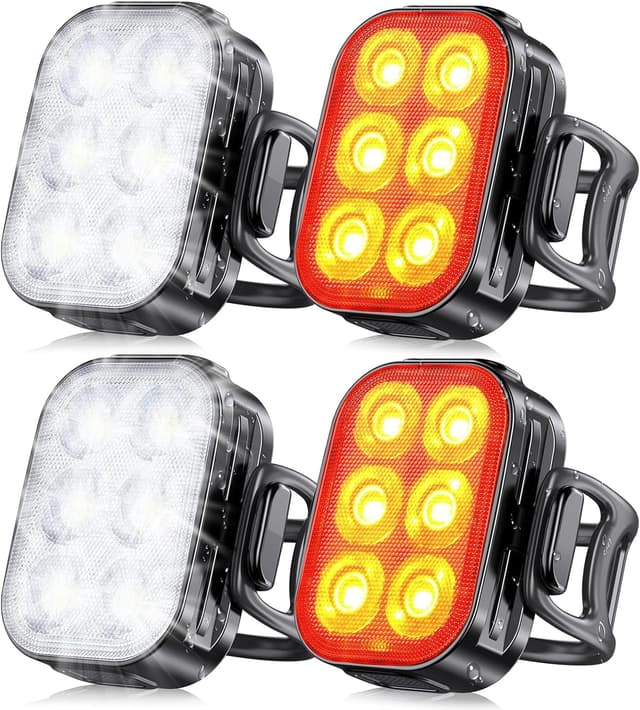 Detalle de Glangeh Set Luci Bicicletta LED Ultra Sottile